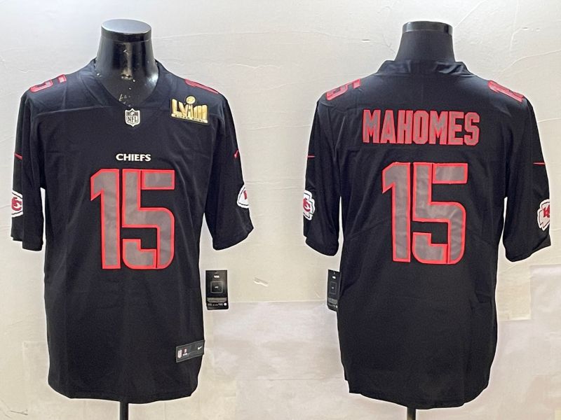 Men Kansas City Chiefs 15 Mahomes 2025 Nike Fashion Impact Black Limited NFL Jersey style 2